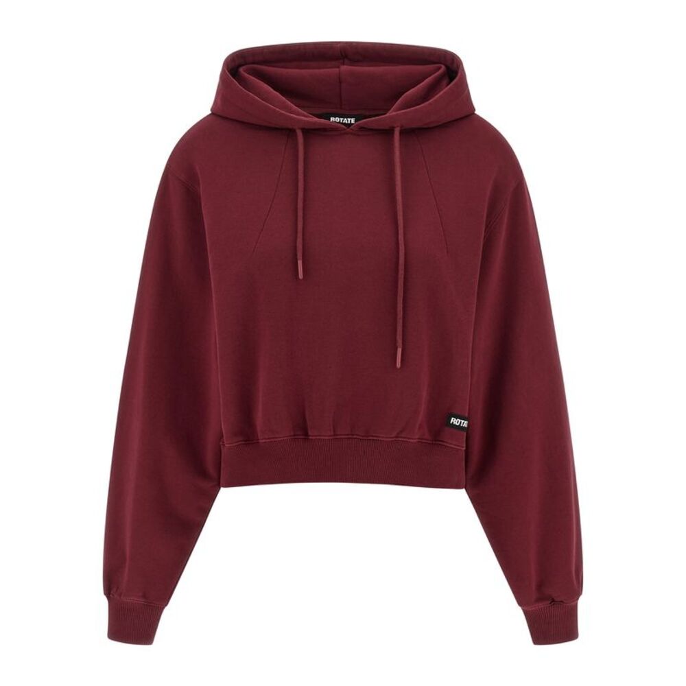 ROTATE BIRGER CHRISTENSEN Bordeaux Cotton Women's Hoodie